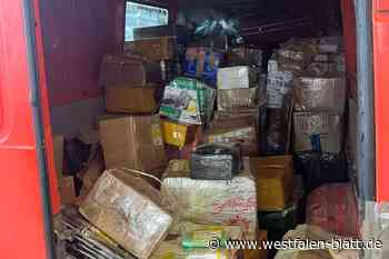 Schrottreifer Paket-Lieferwagen gestoppt