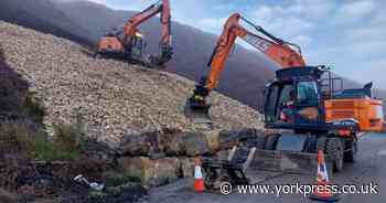 Key road through North Yorkshire reopens after landslip