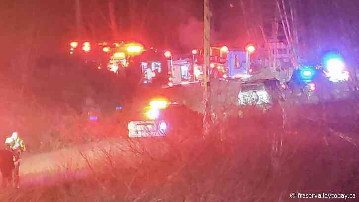 RVs destroyed after fire breaks out at an encampment north of Hope Wednesday night