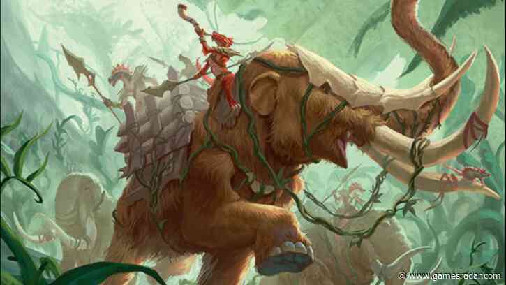 Exclusive MTG Aetherdrift card reveal adds… high-speed mammoths?