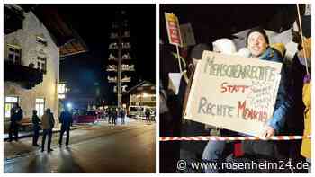 40 Polizisten für 100 Demonstranten: So lief die AfD-Versammlung auf dem Samerberg