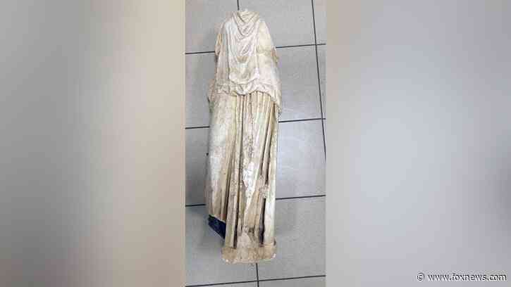 A 2,000-year-old statue is found abandoned in a garbage bag in Greece