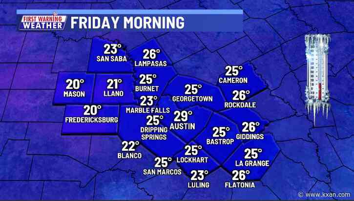 Widespread freeze tonight, before warmer weekend rain