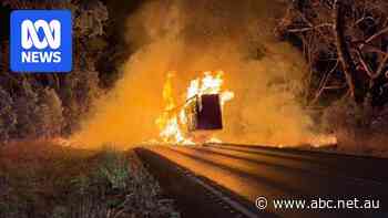 Truck carrying toilet paper bursts into flames but bushfire prevented