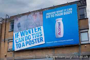 Actimel special build features 'damaged' posters to show winter's impact on health