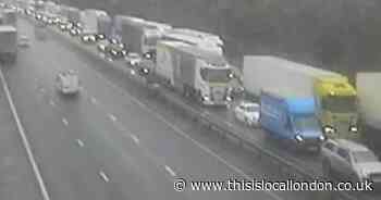 Woman in her 20s dies after being hit by lorry on M20
