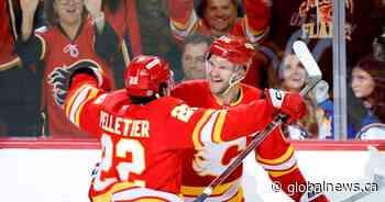 Huberdeau’s 3 points help Flames to 5-2 win over Sabres