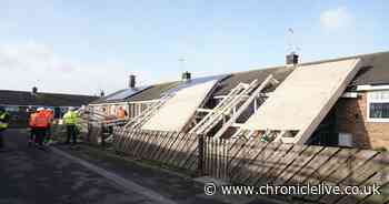 Roof of home in Northumberland town blown off in Storm Éowyn and damages neighbouring bungalows