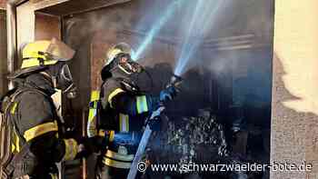 Brand in Haiterbach: Garage steht plötzlich in Flammen