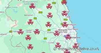 Map shows thousands of North East homes without power as Storm Éowyn hits 40,000 properties