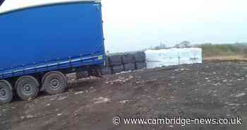 Waste disguised as farming bales abandoned on rural site