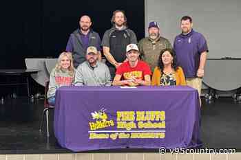 Shawn Shmidl of Pine Bluffs Signs for Football at Simpson College