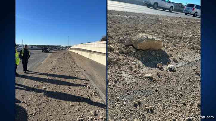 Traffic Alert: Rocks block portion of I-35 in Austin