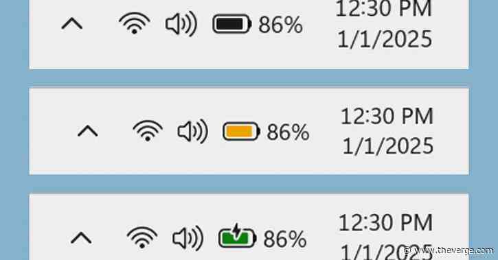 Windows 11 is getting colorful new battery icons that are easier to understand at a glance