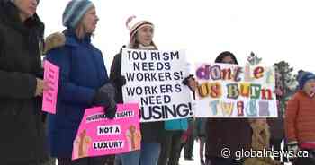 ‘I’m homeless’: Jasper residents rally for housing as government negotiations stall