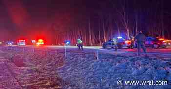 Pedestrian killed in crash on I-95 South in Johnston County