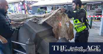Monument to ‘Melbourne founder’ toppled, Anzac memorial defaced on eve of Australia Day