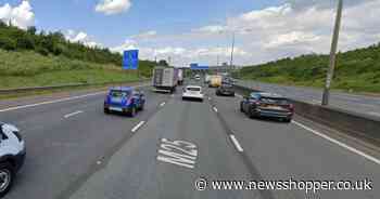 Crash involving three cars causes disruption on M25 near Dartford