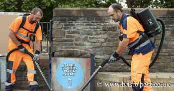Bristol removes enough gum to cover Ashton Gate Stadium field