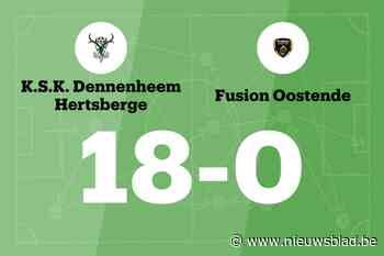 Buitengewoon veel doelpunten bij SKD Hertsberge tegen Fusion Oostende