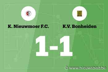 Nieuwmoer deelt thuis de punten met Bonheiden