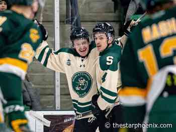 Saskatchewan Huskies sweep Alberta Golden Bears to take over top spot in Canada West men's hockey