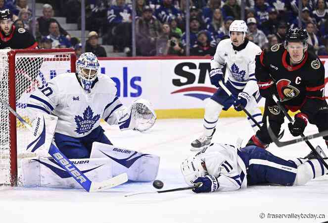 Pinto lifts Senators to 2-1 win over Maple Leafs