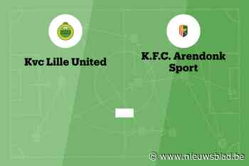 Wedstrijd tussen Lille United B en Arendonk B afgelast