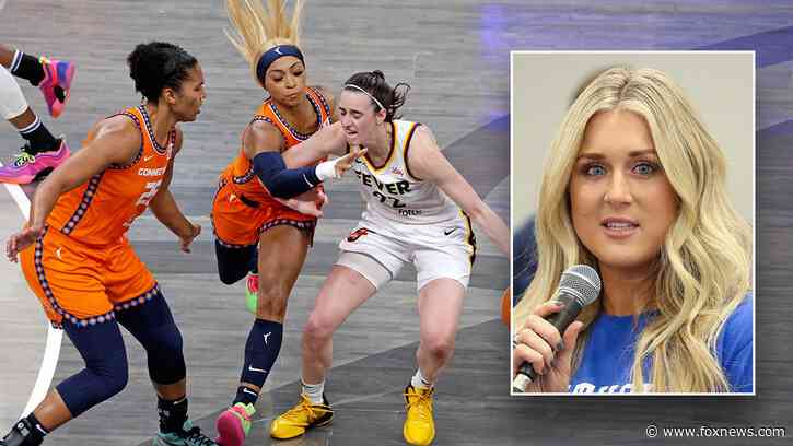 Riley Gaines tears into WNBA star, who gave Caitlin Clark black eye, for wearing anti-Trump shirt