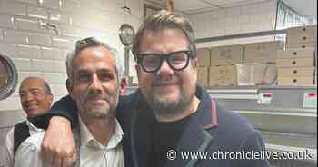 Gavin and Stacey's James Corden stops off for fish and chips at South Shields restaurant