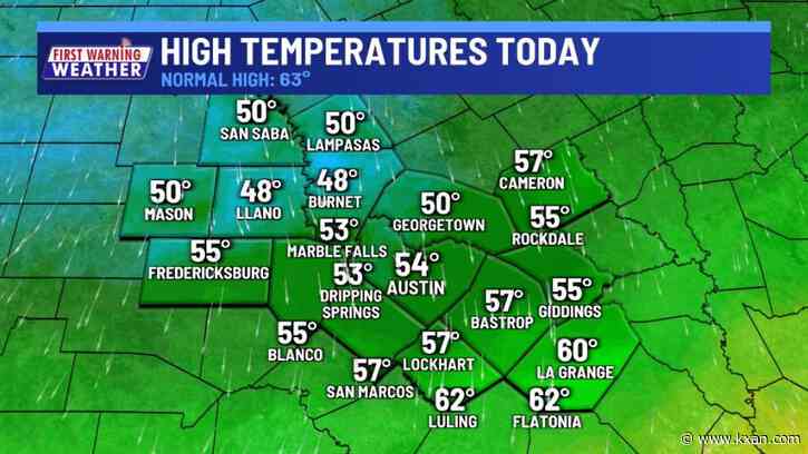 A wet start to the final week of January