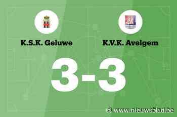 SK Geluwe sleept gelijkspel uit de brand in de thuiswedstrijd tegen VK Avelgem