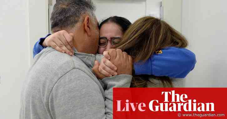 Freed Palestinians and Israelis reunite with families as prisoners and hostages released – as it happened