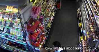 Moment heroic officer disarms knife-wielding man at Lewisham petrol station