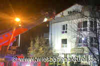 Wohnhaus in Kostheim in Flammen - Vier Menschen über Drehleiter gerettet