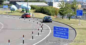 Drivers to face increased Tyne Tunnel toll charge from May