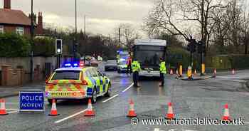One person taken to hospital after pedestrian hit by bus in Newcastle
