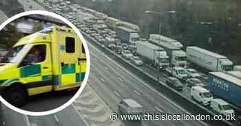 Five hospitalised after three-vehicle crash in Dartford Crossing