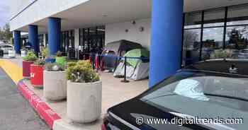 Campers are already setting up for the RTX 5090 release