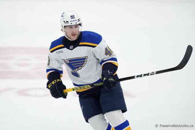 Islanders acquire defenseman Scott Perunovich in a trade with the Blues