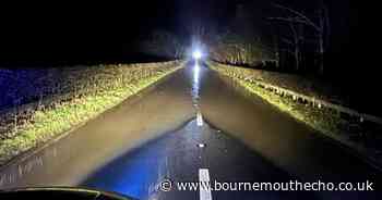 Teenage drivers car flips on flooded road
