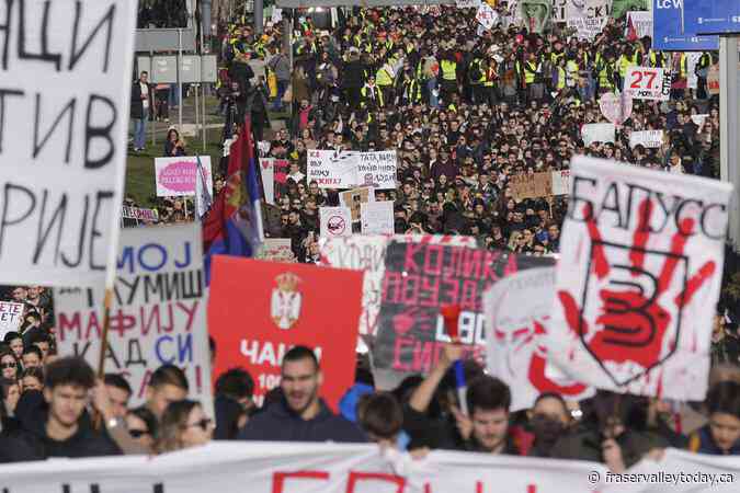 Serbia’s prime minister resigns and appeals for calm as anti-corruption protests grow