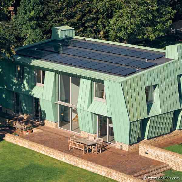 Adrian James Architects wraps Copper Bottom house in origami-like shell