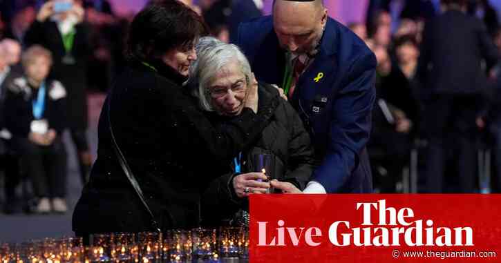 Auschwitz survivor warns of ‘huge rise in antisemitism’ in speech marking 80 years since death camp’s liberation – as it happened