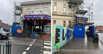 Anger over 'unacceptable' scaffolding 'blocking pavement' outside Tube station