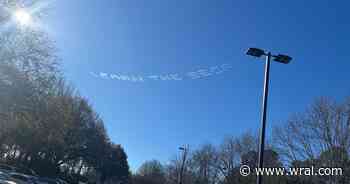 Did you see it? Writing in the sky over Raleigh appears to advertise new Hulu series