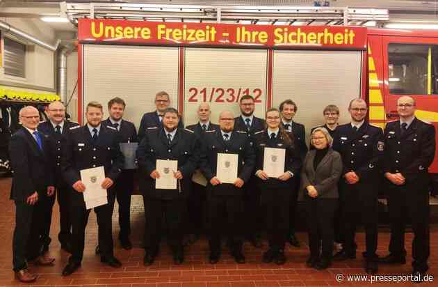 FW Flotwedel: Jahreshauptversammlung der Ortsfeuerwehr Wienhausen mit zahlreichen Beförderungen und Ehrungen - 4 Kameraden erhalten die Niedersächsische Rettungsmedaille