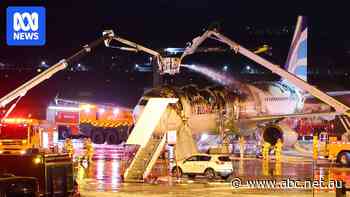 Passenger plane catches fire at South Korean airport