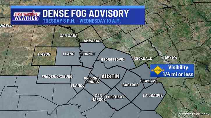 Dense fog and showers followed by strong storms