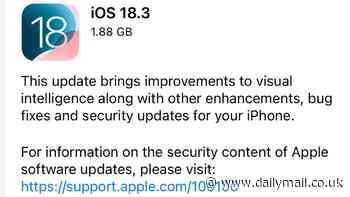 Update your iPhone NOW: Apple releases iOS 18.3 with urgent security fixes - here's how to download it on your device